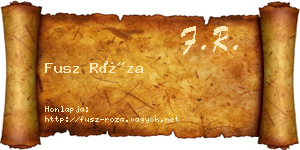 Fusz Róza névjegykártya