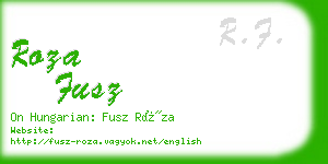 roza fusz business card